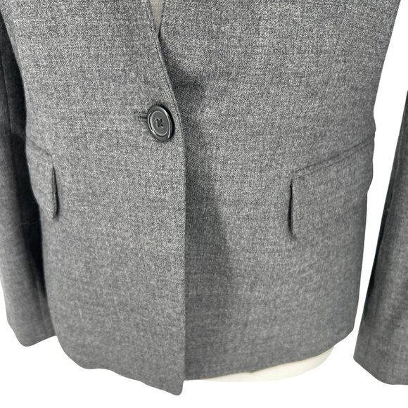 J.Crew Wool Blend Blazer Jacket Gray Single Button Size 6 - Picture 5 of 16